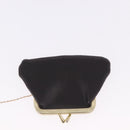 Christian Dior Chain Shoulder Bag Leather Dark Brown Gold Auth 195730-24