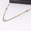 Christian Dior Chain Shoulder Bag Leather Dark Brown Gold Auth 195730-8