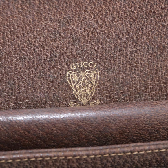 GUCCI GG Supreme Web Sherry Line Shoulder Bag PVC Beige Gold Auth 195731