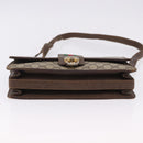 GUCCI GG Supreme Web Sherry Line Shoulder Bag PVC Beige Gold Auth 195731-5