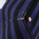 PRADA Canapa GM Tote Bag Canvas Blue Gold Auth 195738-14