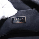 PRADA Canapa GM Tote Bag Canvas Blue Gold Auth 195738-18