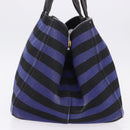 PRADA Canapa GM Tote Bag Canvas Blue Gold Auth 195738-3
