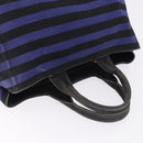 PRADA Canapa GM Tote Bag Canvas Blue Gold Auth 195738-6