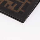 FENDI Zucca Canvas Bifold Wallet Black Brown Auth 195739V-15