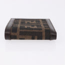 FENDI Zucca Canvas Bifold Wallet Black Brown Auth 195739V-4