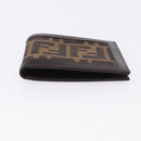 FENDI Zucca Canvas Bifold Wallet Black Brown Auth 195739V-6