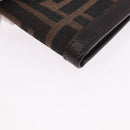 FENDI Zucca Canvas Bifold Wallet Black Brown Auth 195739V-7