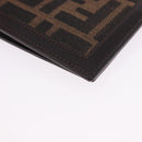 FENDI Zucca Canvas Bifold Wallet Black Brown Auth 195739V-14