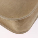 Christian Dior Shoulder Bag Suede Beige Gold Auth 195741-12