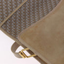Christian Dior Shoulder Bag Suede Beige Gold Auth 195741-16