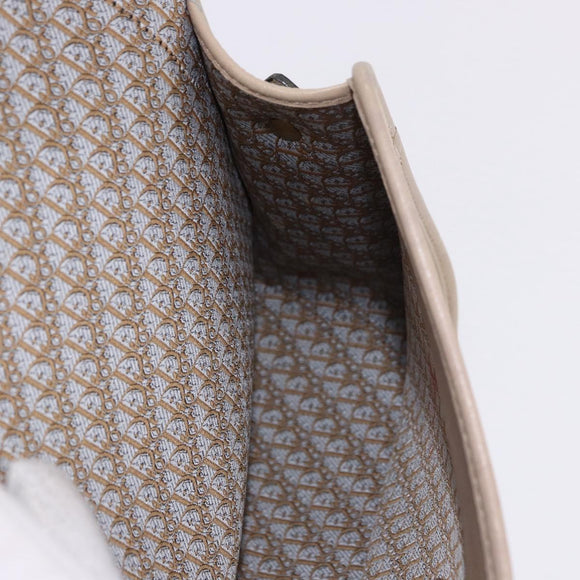 Christian Dior Shoulder Bag Suede Beige Gold Auth 195741