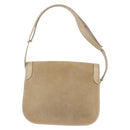 Christian Dior Shoulder Bag Suede Beige Gold Auth 195741-3