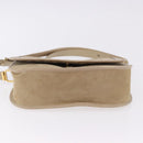 Christian Dior Shoulder Bag Suede Beige Gold Auth 195741-9