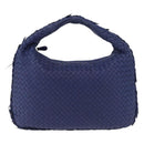 BOTTEGA VENETA INTRECCIATO Hobo Shoulder Bag Leather Blue 115653 Auth 195742SAM-13