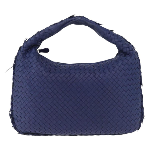 BOTTEGA VENETA INTRECCIATO Hobo Shoulder Bag Leather Blue 115653 Auth 195742SAM