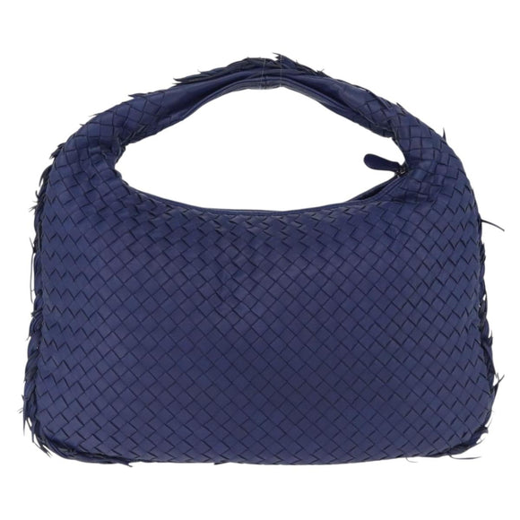 BOTTEGA VENETA INTRECCIATO Hobo Shoulder Bag Leather Blue 115653 Auth 195742SAM