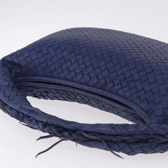 BOTTEGA VENETA INTRECCIATO Hobo Shoulder Bag Leather Blue 115653 Auth 195742SAM