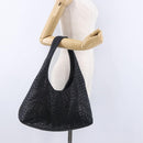 BOTTEGA VENETA INTRECCIATO Shoulder Bag Leather Black 145552 Auth 195745V-25
