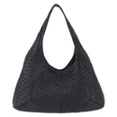 BOTTEGA VENETA INTRECCIATO Shoulder Bag Leather Black 145552 Auth 195745V-2