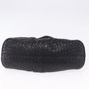 BOTTEGA VENETA INTRECCIATO Shoulder Bag Leather Black 145552 Auth 195745V-5