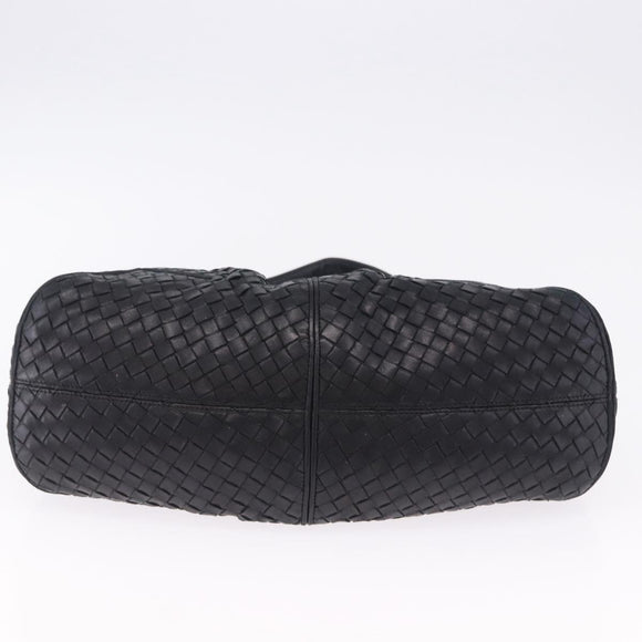 BOTTEGA VENETA INTRECCIATO Shoulder Bag Leather Black 145552 Auth 195745V
