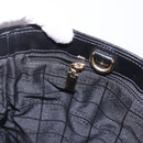 CELINE Macadam Canvas Hand Bag Vinyl Brown Gold Auth 195746-19