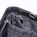 CELINE Macadam Canvas Hand Bag Vinyl Brown Gold Auth 195746-21