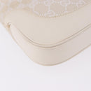 GUCCI GG Canvas Jackie Hand Bag White Silver 001 3306 Auth 195747V-16