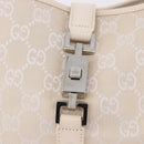 GUCCI GG Canvas Jackie Hand Bag White Silver 001 3306 Auth 195747V-17