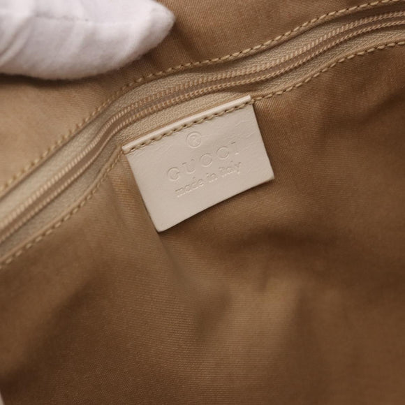 GUCCI GG Canvas Jackie Hand Bag White Silver 001 3306 Auth 195747V