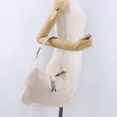 GUCCI GG Canvas Jackie Hand Bag White Silver 001 3306 Auth 195747V-23