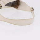GUCCI GG Canvas Jackie Hand Bag White Silver 001 3306 Auth 195747V-7
