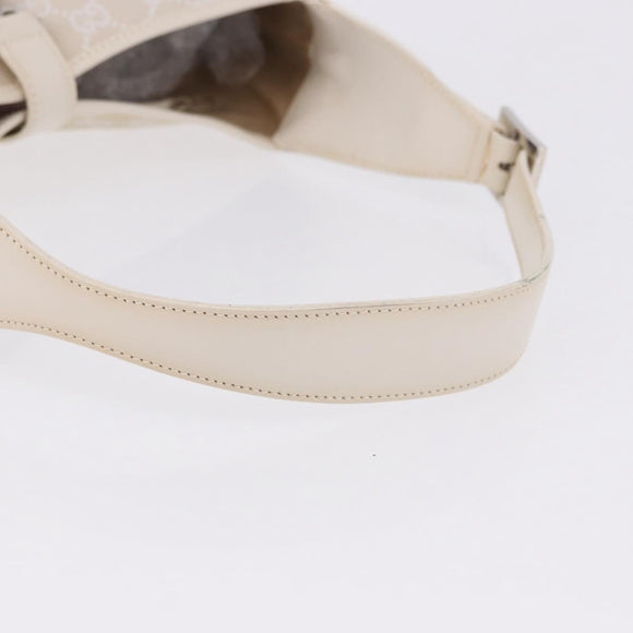 GUCCI GG Canvas Jackie Hand Bag White Silver 001 3306 Auth 195747V
