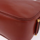 HERMES Sako Shoulder Bag Leather Brown Gold Auth 195752M-16