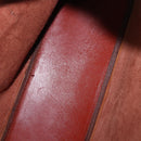 HERMES Sako Shoulder Bag Leather Brown Gold Auth 195752M-12