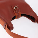 HERMES Sako Shoulder Bag Leather Brown Gold Auth 195752M-6