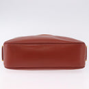 HERMES Sako Shoulder Bag Leather Brown Gold Auth 195752M-5