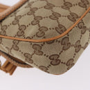 GUCCI GG Canvas Chain Shoulder Bag Beige Gold 257032 Auth 195753V-17