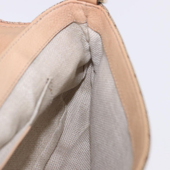 GUCCI GG Canvas Chain Shoulder Bag Beige Gold 257032 Auth 195753V
