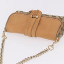 GUCCI GG Canvas Chain Shoulder Bag Beige Gold 257032 Auth 195753V-6