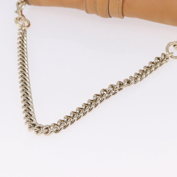 GUCCI GG Canvas Chain Shoulder Bag Beige Gold 257032 Auth 195753V