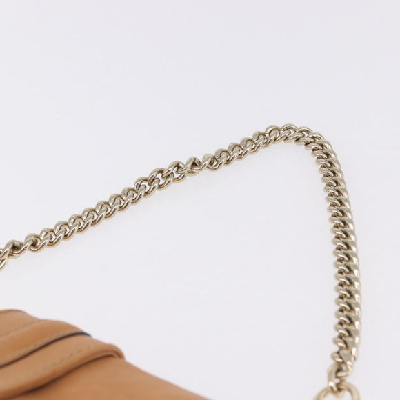 GUCCI GG Canvas Chain Shoulder Bag Beige Gold 257032 Auth 195753V