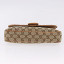GUCCI GG Canvas Chain Shoulder Bag Beige Gold 257032 Auth 195753V-5