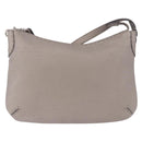 FENDI Celeria Shoulder Bag Leather Silver Auth 195754V-2