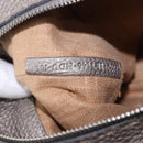 FENDI Celeria Shoulder Bag Leather Silver Auth 195754V-20