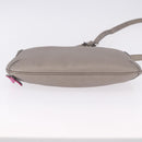 FENDI Celeria Shoulder Bag Leather Silver Auth 195754V-9