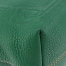 FENDI Tote Bag Leather Green Gold Silver Auth 195755V-10