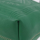 FENDI Tote Bag Leather Green Gold Silver Auth 195755V-11
