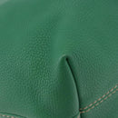 FENDI Tote Bag Leather Green Gold Silver Auth 195755V-12